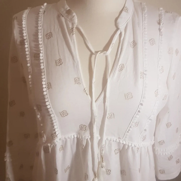 Boden Manderin collar 3/4 sleeve babydoll - Picture 2 of 15